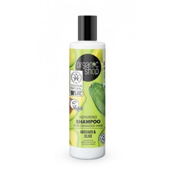 Sampon pentru par uscat cu avocado si masline, 280ml, Organic Shop