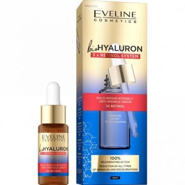 Serum multi-repair anti-rid Bio Hyaluron 3xRetinol, 18ml, Eveline Cosmetics