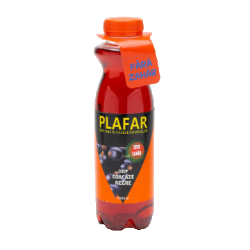 Sirop de coacaze negre cu zero zahar, 500ml, Plafar