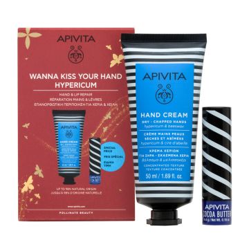 Apivita Set Crema de maini 50ml & Balsam de buze 4.4g