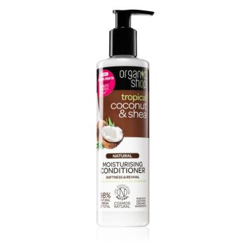 Balsam hidratant pentru par uscat si deteriorat Coconut & Shea, 280ml, Organic Shop