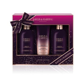 Baylis & Harding Set cu parfum de smochine salbatice si rodie, 3 produse, BH22WF3PC