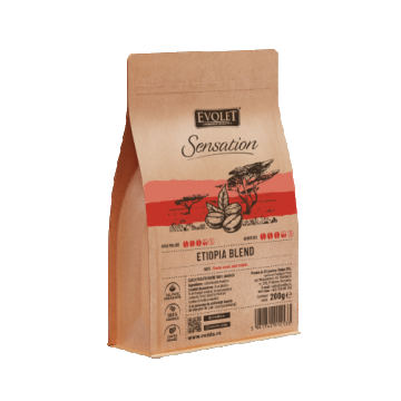 Cafea boabe Etiopia Blend, 200g, Evolet