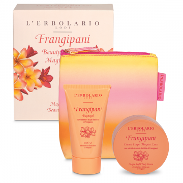 L'Erbolario Frangipani Pachet Gel de dus 75ml + Crema de maini si de corp 75ml