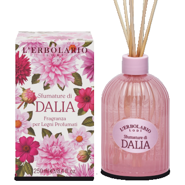 L'Erbolario Parfum pentru camera cu betisoare Shades of Dahlia, 250ml