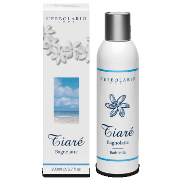 L'Erbolario Tiare Lapte de baie, 200ml