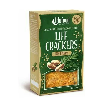 Lifecrackers cu rozmarin raw Bio, 90g, Lifefood