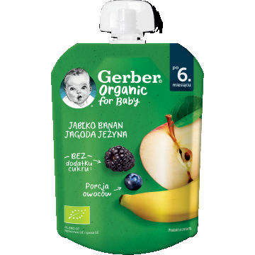 Pouch din mere & banane & afine si mure de la 6 luni, 80g, Gerber