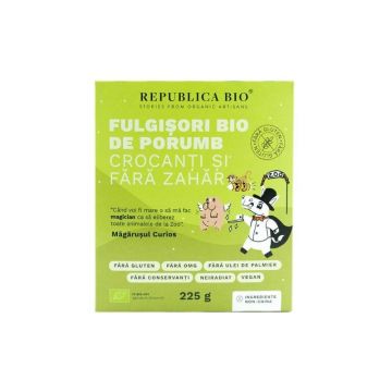 Republica BIO Fulgisori Bio de porumb crocanti si fara zahar FARA GLUTEN, 225g