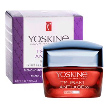 Crema anti-imbatranire de zi si noapte Tsubaki 55+, 50ml, Yoskine