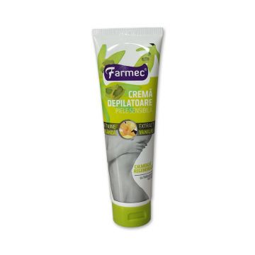 Crema depilatoare pentru piele sensibila cu vanilie, 150ml, Farmec