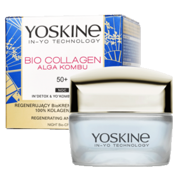 Crema regeneranta antirid de zi pentru ten 50+ Bio Collagen Alga Kombu, 50ml, Yoskine