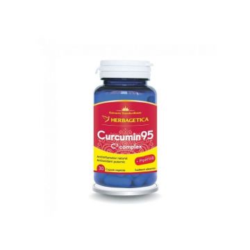 Herbagetica Ginkgo Curcumin95, 30 capsule