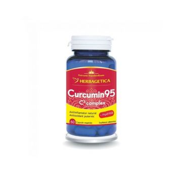 Herbagetica Ginkgo Curcumin95, 60 capsule