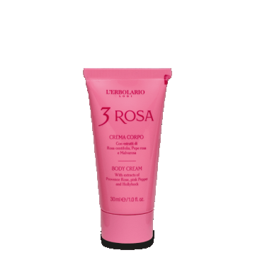 L'Erbolario Crema de corp Mini 3 Rosa, 30ml