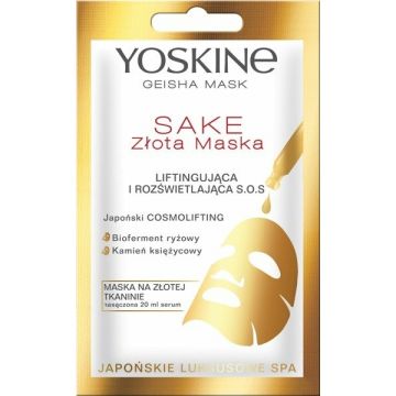 Masca de fata tip servetel pentru lifting si iluminare Geisha Mask, 20ml, Yoskine