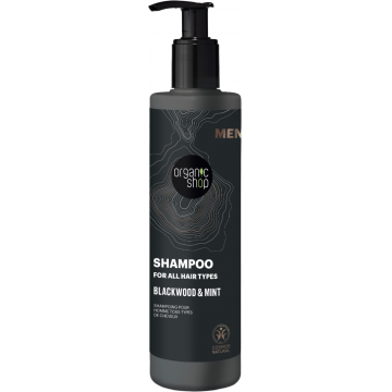 Sampon pentru barbati Blackwood & Mint, 280ml, Organic Shop