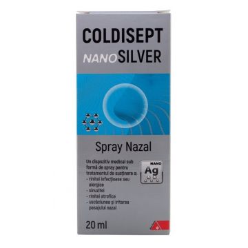 Spray pentru nas Coldisept NanoSilver, 20ml, Arkona