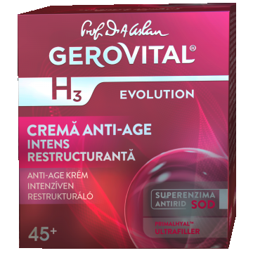 Crema antiage intens restructuranta de noapte H3 Evolution, 50ml, Gerovital