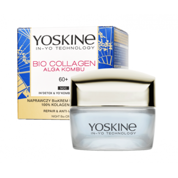 Crema antirid de noapte pentru ten 60+ Bio Collagen, 50ml, Yoskine