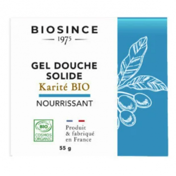 Gel de dus organic solid cu unt de shea, 55g, Biosince 1975