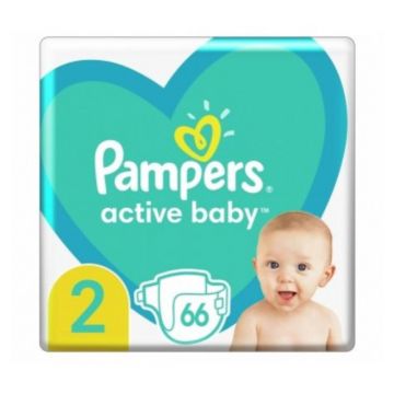 Pampers Scutece Active Baby Marimea 2, 4-8kg, 66 bucati