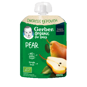 Pouch din pere de la 4 luni, 80g, Gerber Pouch din pere de la 4 luni, 80g, Gerber