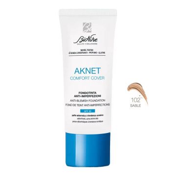 Bionike Aknet Comfort Cover Fond de ten pentru acnee SPF 30 nuanta 102 SABLE 30 ml