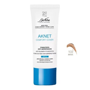 Bionike Aknet Comfort Cover Fond de ten pentru acnee SPF 30 nuanta 103 BEIGE 30 ml