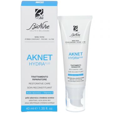 Bionike Aknet Hydra Plus Tratament reparator pentru pielea seboreica si predispusa la acnee 40 ml