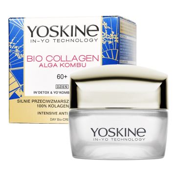 Crema antirid intensiva de zi pentru ten 60+ Bio Collagen Alga Kombu, 50ml, Yoskine
