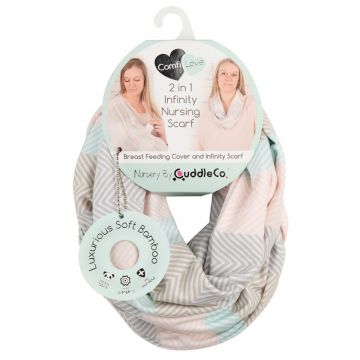 Esarfa pentru alaptare din bambus Comfi Love Herringbone 844760, 1 bucata, CuddleCo