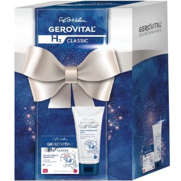 Gerovital H3 Classic Caseta Cadou: Crema intensiv hidratanta 50 ml + Crema de maini regeneranta 100 ml