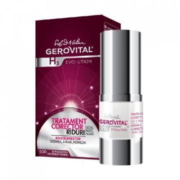 Gerovital H3 Evolution Tratament Corector Riduri - Ochi, Buze, Frunte 15ml