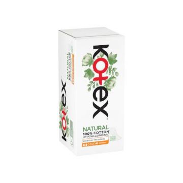 Kotex Absorbante zilnice Natural Normal, 40 bucati