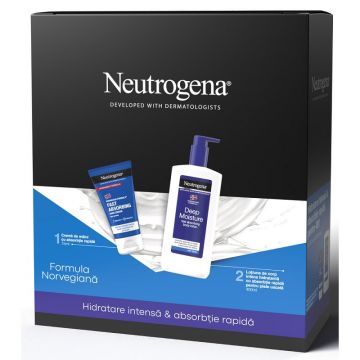 Neutrogena Pachet Lotiune hidratanta pentru corp 400 ml + Crema hidratanta pentru picioare 100 ml + Crema pentru maini 75 ml