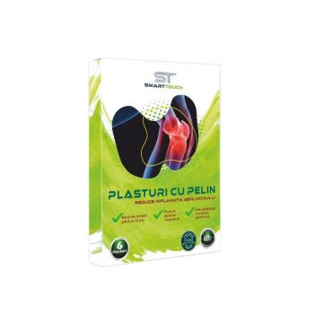 Smart Touch Plasturi cu Pelin, Reduce Inflamatia Genunchiului, 6 plasturi