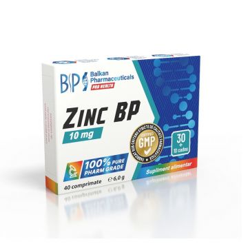 Zinc 10 mg BP 40 comprimate Balkan Pharmaceuticals