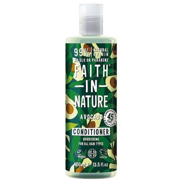 Balsam natural hidratant cu avocado pentru toate tipurile de par, 400ml, Faith in Nature