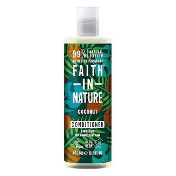 Balsam natural hidratant cu cocos pentru par normal sau uscat, 400ml, Faith in Nature