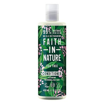 Balsam natural purifiant cu tea tree pentru par gras cu matreata, 400ml, Faith in Nature