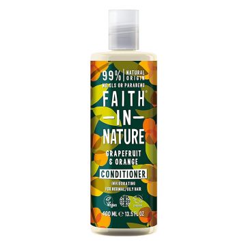 Balsam natural revigorant cu grapefruit si portocale pentru par normal sau gras, 400ml, Faith in Nature