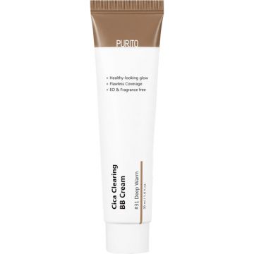 Crema coloranta pentru fata BB Cream 31 Deep Warm Cica Clearing, 30ml, Purito