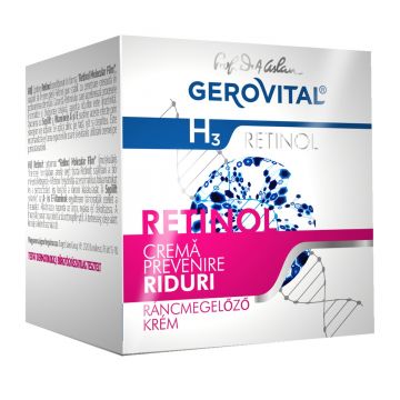 Crema pentru prevenirea ridurilor H3 Retinol, 50ml, Gerovital