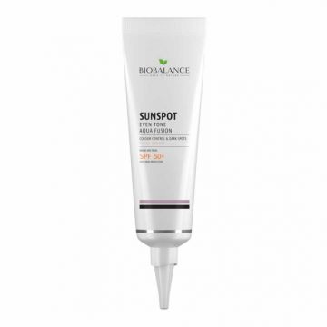 Crema solara SPF 50+ medium uniformizanta impotriva petelor pigmentare Aqua Fusion, 40ml, Bio Balance