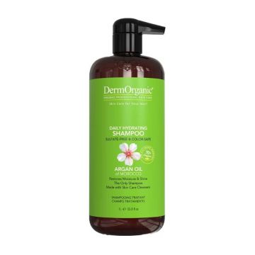 DermOrganic Sampon conditionator zilnic 70% organic cu ulei de argan, 1 L