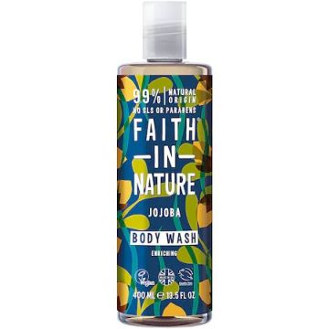 Gel de dus natural reconfortant cu jojoba, 400ml, Faith in Nature