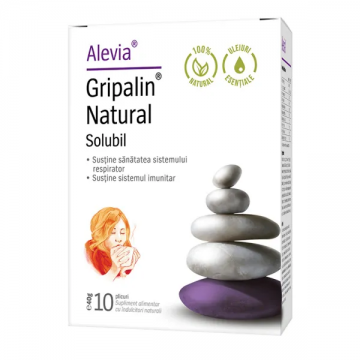 Gripalin natural solubil, 10 plicuri, Alevia