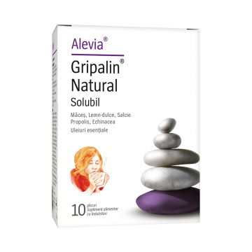 Gripalin natural solubil, 10 plicuri, Alevia