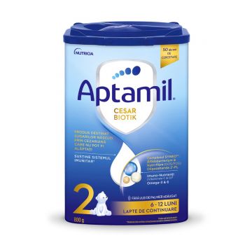 Lapte de continuare 6-12 luni CESAR-BIOTIK 2, 800g, Aptamil